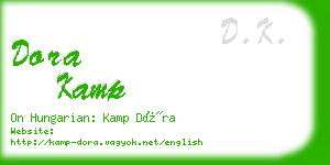 dora kamp business card